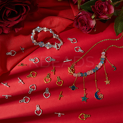 24 Sets 3 Styles Alloy Toggle Clasps FIND-SC0012-96-1