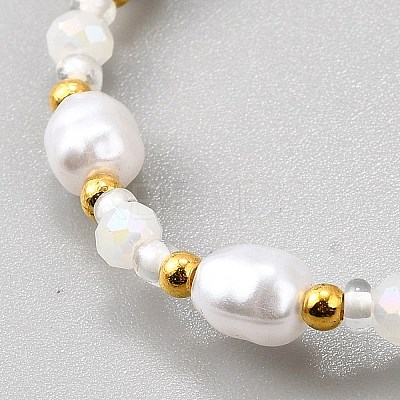 Plastic Pearl Beaded Stretch Bracelets for Women BJEW-WH0016-69E-1