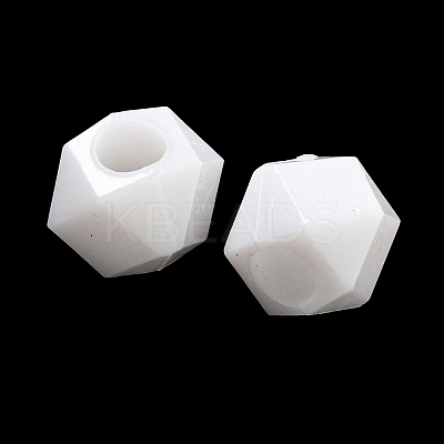 Opaque Acrylic European Beads SACR-L007-029B-1