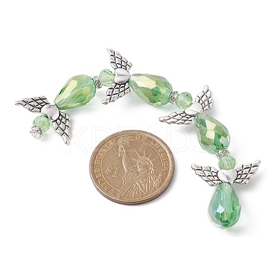 Angel Fairy Shape Electroplate Glass Beads Strands AJEW-JB01173-04-1