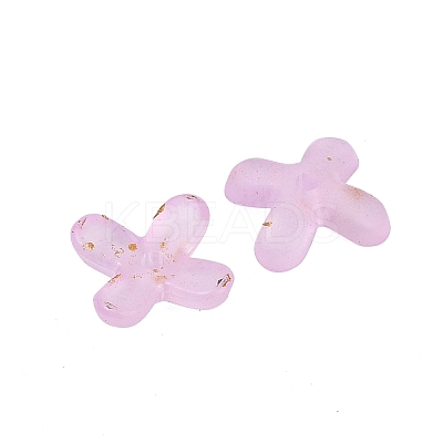 Metal Enlaced Acrylic Bead Caps OACR-G044-01D-1
