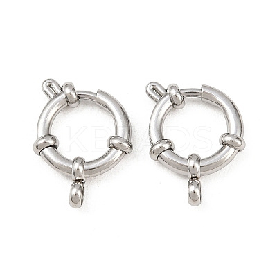 Tarnish Resistant 304 Stainless Steel Spring Ring Clasps STAS-R083-04-1