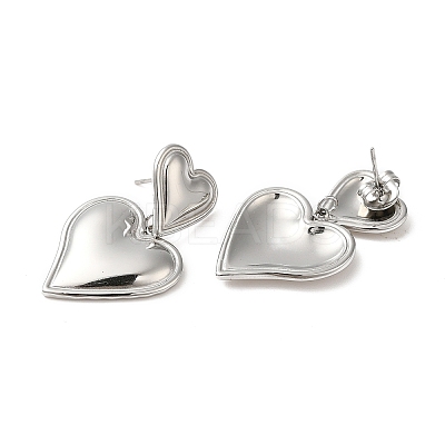 Non-Tarnish 304 Stainless Steel Dangle Stud Earrings EJEW-Z026-03P-1