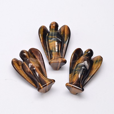 Angel Nautral Tiger Eye Home Display Decorations DJEW-L009A-09-1