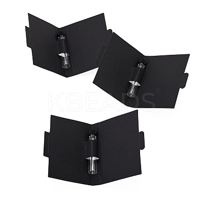 Column Glass Perfume Bottles with Paper Card AJEW-TADJ0001-22A-1