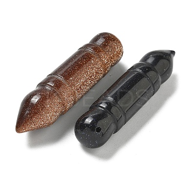 Natural Quartz Crystal/Synthesis Blue Goldstone/Synthesis Goldstone Pendants G-K385-01-1
