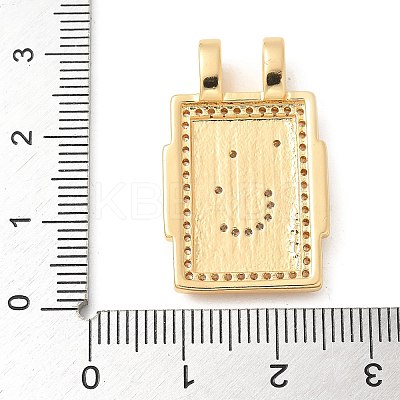 Brass Micro Pave Cubic Zirconia Pendants KK-U053-20G-04-1