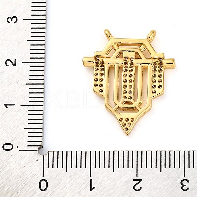 Brass Micro Pave Cubic Zirconia Pendants KK-K339-10B-01-1