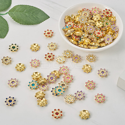 260Pcs 13 Style CCB Plastic with Rhinestones Cabochons FIND-CW0001-10-1