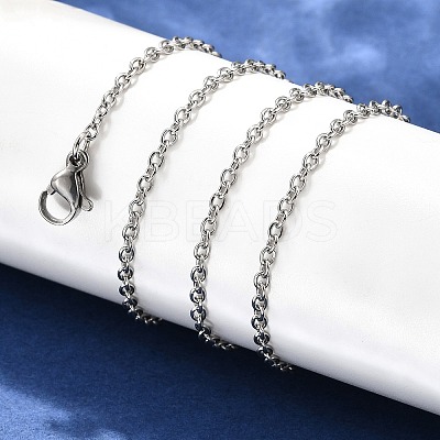 Tarnish Resistant 304 Stainless Steel Cable Chains Necklace Making X-STAS-P045-01P-1