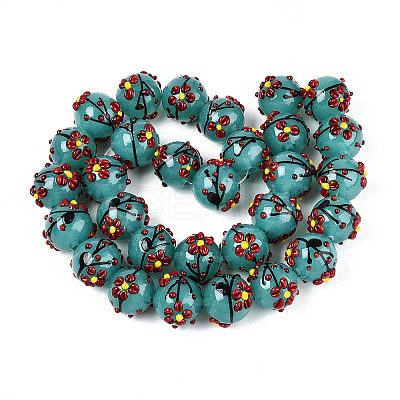 Handmade Lampwork Enamel Beads LAMP-T023-23C-1