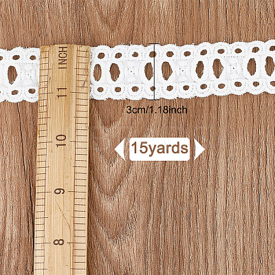 15 Yards Cotton Embroidery Flower Hollow Lace Ribbon OCOR-DR0001-05-1