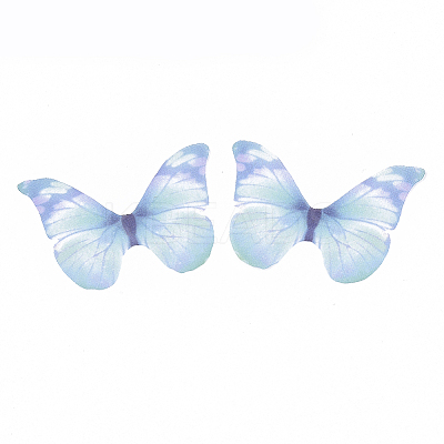 Polyester Fabric Wings Crafts Decoration X-FIND-S322-010C-01-1