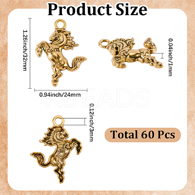 60Pcs Tibetan Style Alloy Pendants FIND-SC0023-40-1