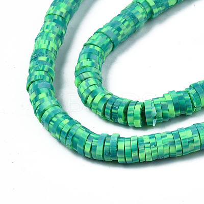Handmade Polymer Clay Beads Strands CLAY-R089-6mm-167-1