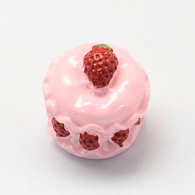Strawberry Cake Resin Decoden Cabochons LS-CRES-R183-05B-1