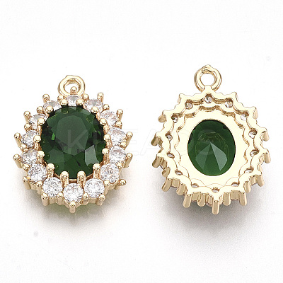 Transparent Faceted Glass Pendants LS-X-GLAA-R212-15C-1