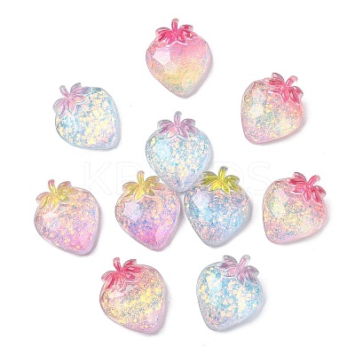 25Pcs 5 Colors Transparent Resin Fruit Decoden Cabochons RESI-CJ0004-16-1