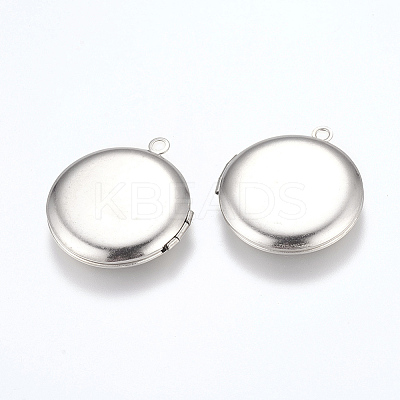 Tarnish Resistant 304 Stainless Steel Locket Pendants STAS-E144-016P-1