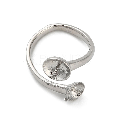 Brass Finger Cup Peg Ring Settings KK-L184-55P-1