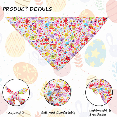 4Pcs 4 Styles Triangle Polyester Pet Handkerchi AJEW-CP0006-08A-02-1