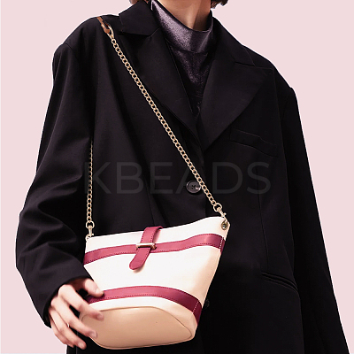 Zinc Alloy Curb Chain Crossbody Bag Straps DIY-WH0430-124A-1