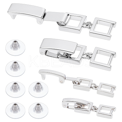 2Pcs Brass Fold Over Clasps KK-ME0003-29-1