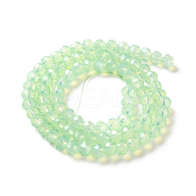 Baking Paint Transparent Glass Beads Strands DGLA-A034-J6MM-D02-1