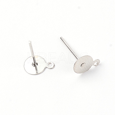 Iron Stud Earring Settings FIND-WH0072-93A-P-1