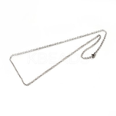 Tarnish Resistant 304 Stainless Steel Cable Chain Necklaces LS-STAS-M174-027P-1