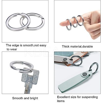 304 Stainless Steel Keychain Clasp Findings STAS-PH0002-22P-1