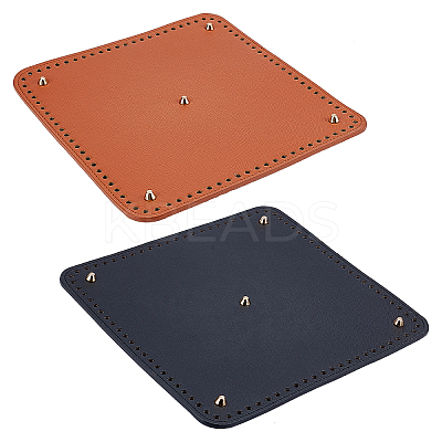 2 Pcs 2 Colors PU Leather Square Bag Nail Bottom DIY-WR0001-84-1