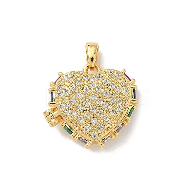 Brass Micro Pave Cubic Zirconia Locket Pendants LS-KK-F905-05G-02-1