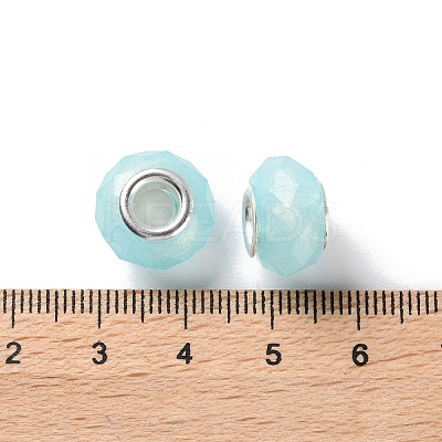 Pearlized Resin European Beads RESI-M001-01A-1