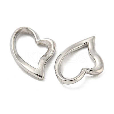 Non-Tarnish 304 Stainless Steel Heart Linking Rings LS-STAS-L022-221P-1