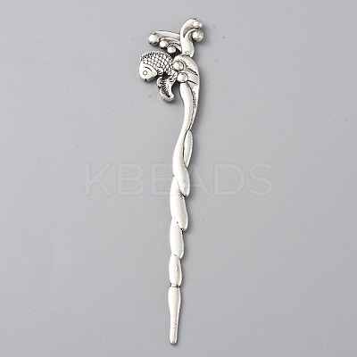 Alloy Fish Hair Sticks MRMJ-WH0077-102B-AS-1