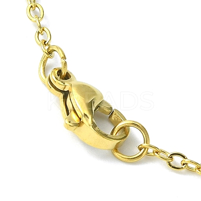 Saint Patrick's Day Clover Natural Malaysia Jade Pendant Necklace with 304 Stainless Steel Chains X-NJEW-JN04417-1