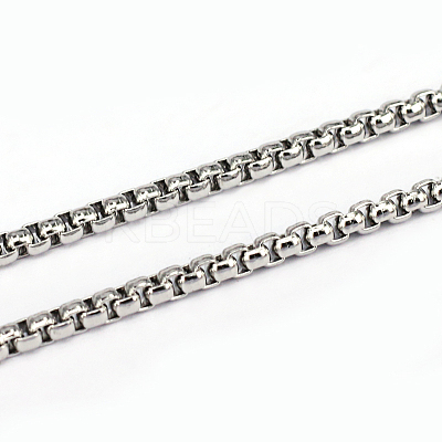 Tarnish Resistant 304 Stainless Steel Box Chains CHS-L001-29-2.5mm-1