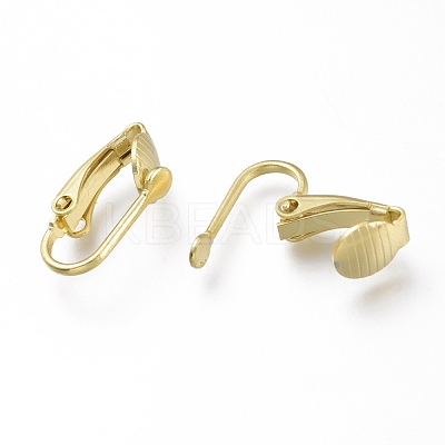 Brass Clip-on Earring Findings KK-Z007-30G-1