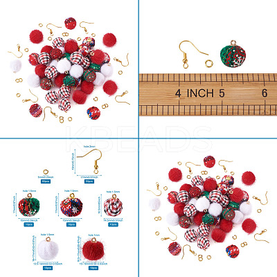 DIY Christmas Style Earring Making Kits DIY-TA0008-88-1