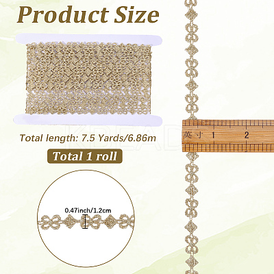 7.5Yards Polyester Lace Trims SRIB-GF0001-54C-1