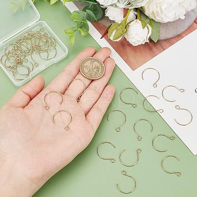 40Pcs Ion Plating(IP) 304 Stainless Steel Earring Hooks STAS-UN0036-42-1