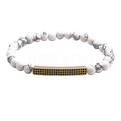 6MM Natural Howlite Beaded Bracelets PY2315-2-1