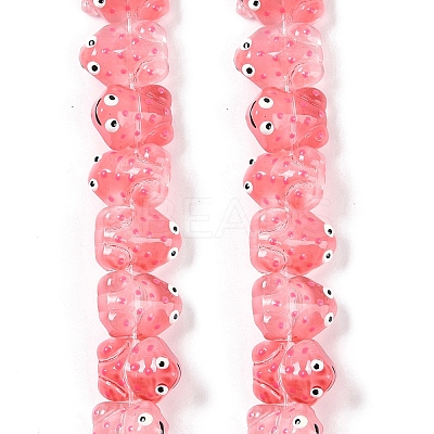 Transparent Glass Enamel Beads Strands GLAA-B021-05H-1