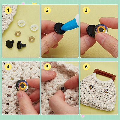 40Pcs Plastic Safety Craft Eye Cabochon Setting AJEW-PH0012-20B-1