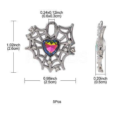 Rack Plating Alloy Glass Pendants FIND-YW0001-87-1