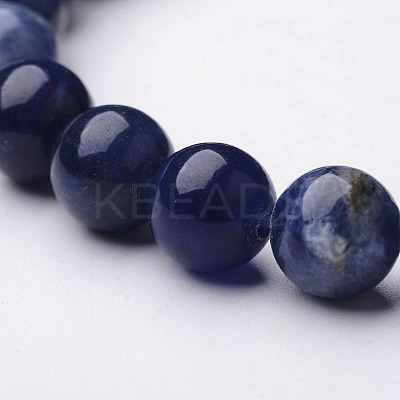 Natural Sodalite Beaded Stretch Bracelets X-BJEW-F203-05-1