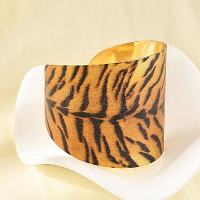 Alloy Open Cuff Bangles for Women LS-BJEW-K272-03G-1