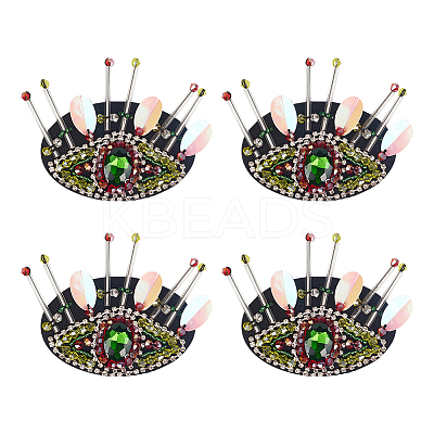 Eye Shape Rhinestone & Sequin Beaded Appliques PATC-FG0001-27-1