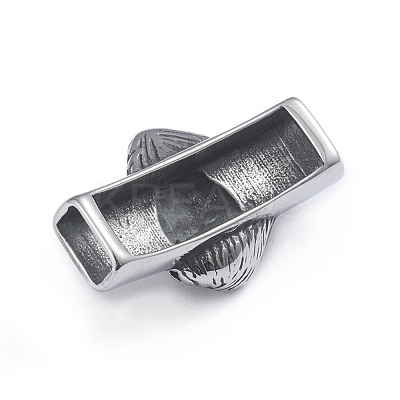 Retro 304 Stainless Steel Slide Charms/Slider Beads X-STAS-L243-025AS-1